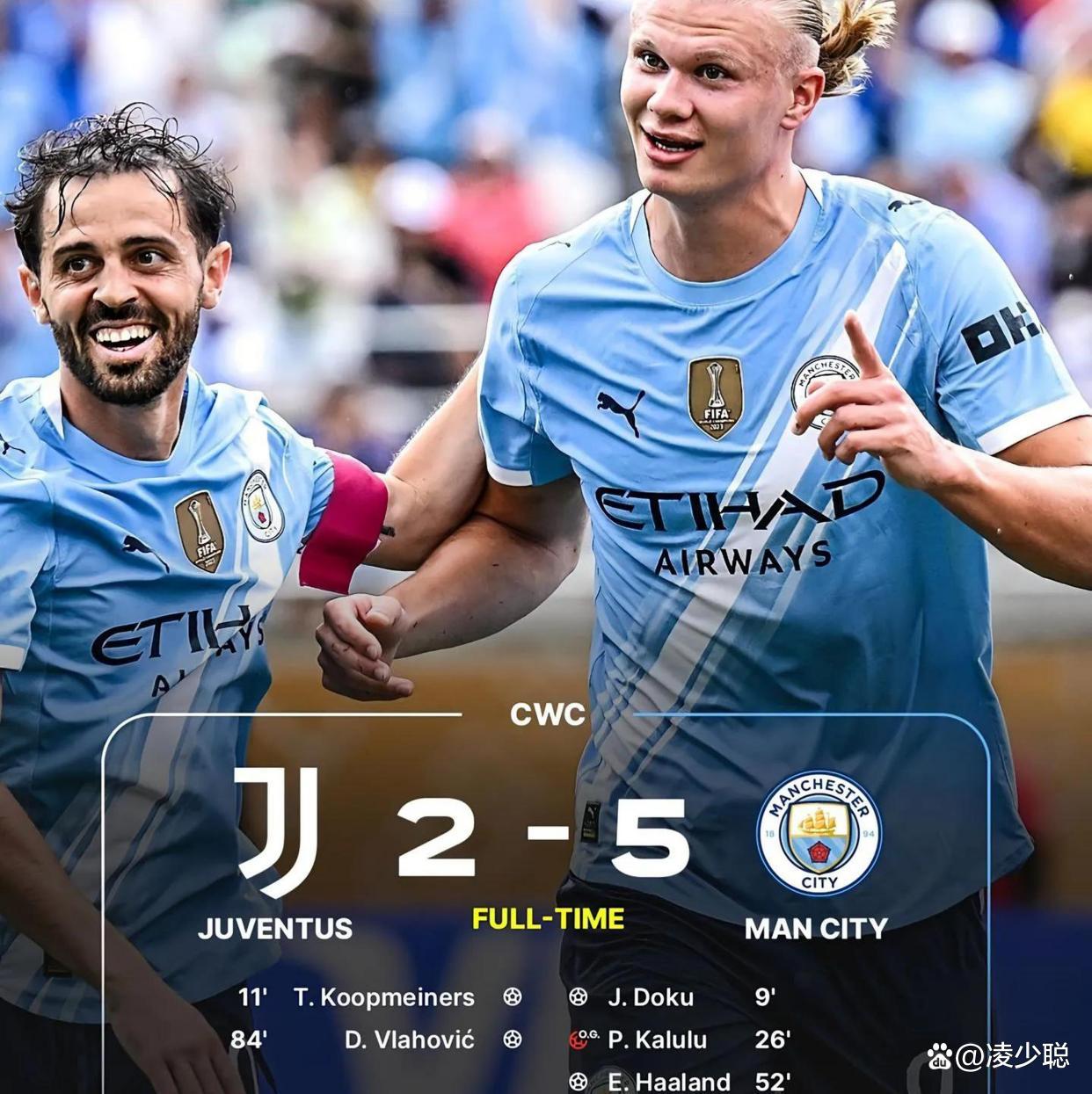 曼城时隔49年再度击败尤文上一次还是在1976年