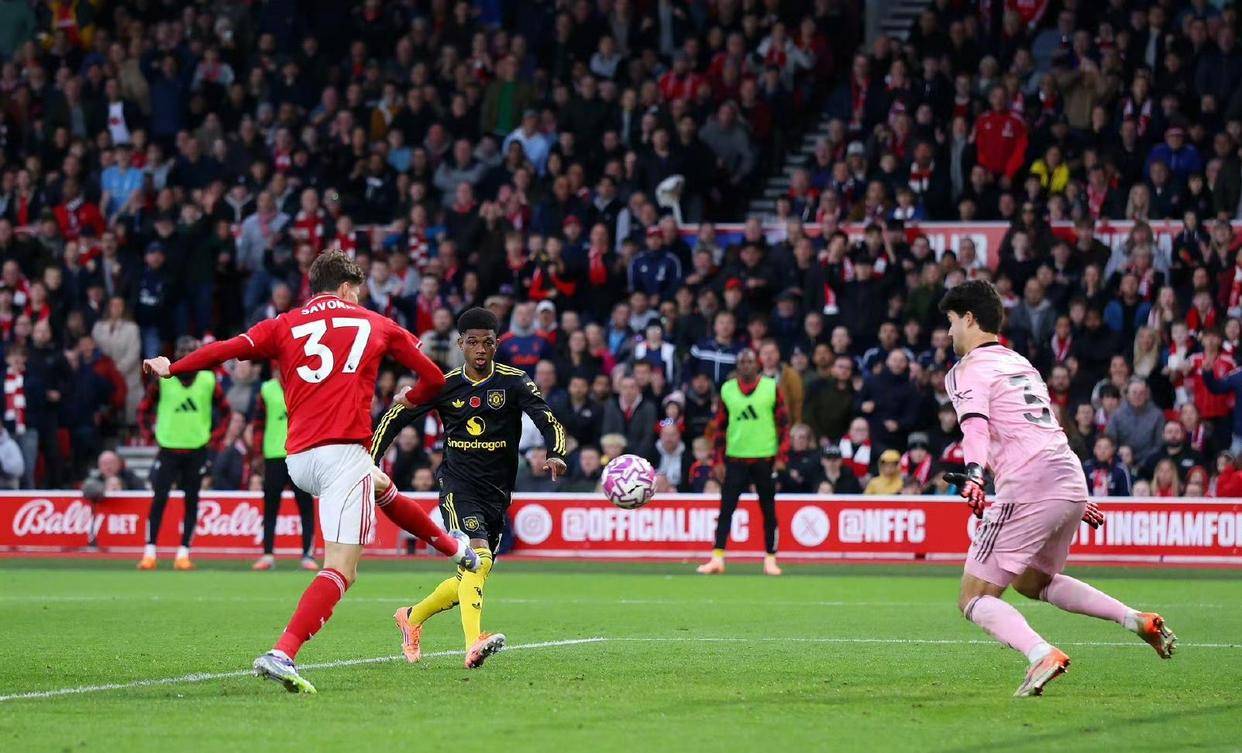 曼联绝平诺丁汉森林三连胜被终结