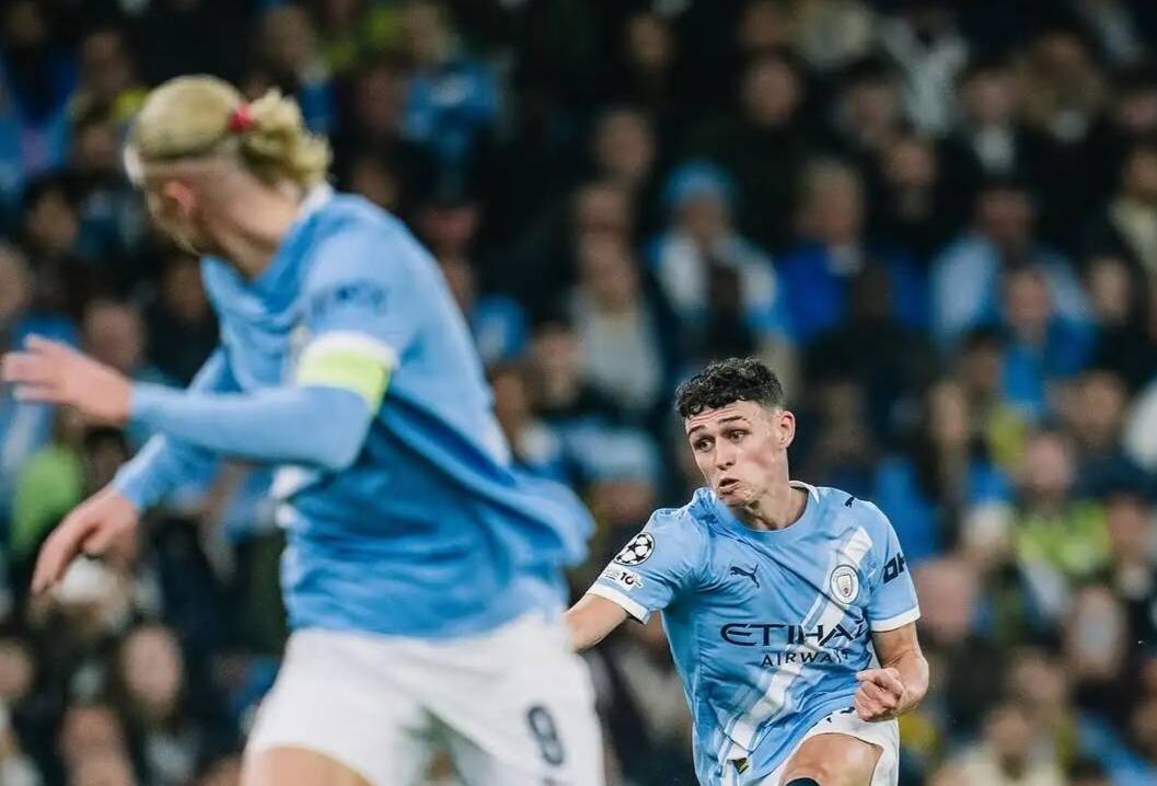 关于福登首次在欧冠梅开二度赛后当选全场最佳球员的信息